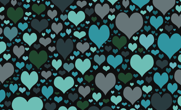 抽象爱心情人节包装纸设计图片下载