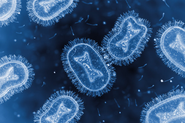 猴痘病毒。显微镜的风格图片下载