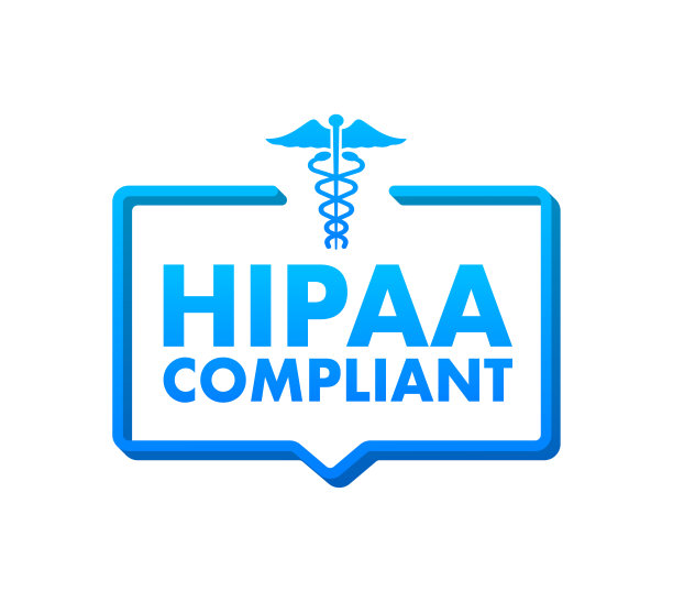 Hipaa兼容。选中标记图标。矢量设计。标志符号图片下载