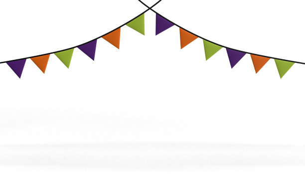 旗街三角形绿色橙色紫色紫色符号装饰装饰快乐万圣节31 31十月恐怖幽灵杰克灯时尚秋树之夜庆祝活动对象图片下载
