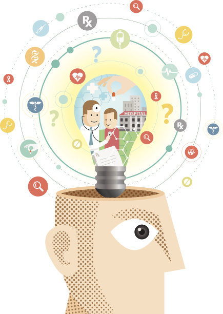 医疗理念灯泡图片下载