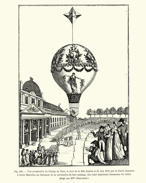 热气球，战神广场，巴黎(1810年图片下载
