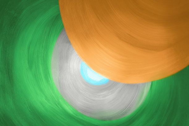 棉花纹理三色印度国旗，藏红花白色和绿色背景图像印度独立日。图片下载