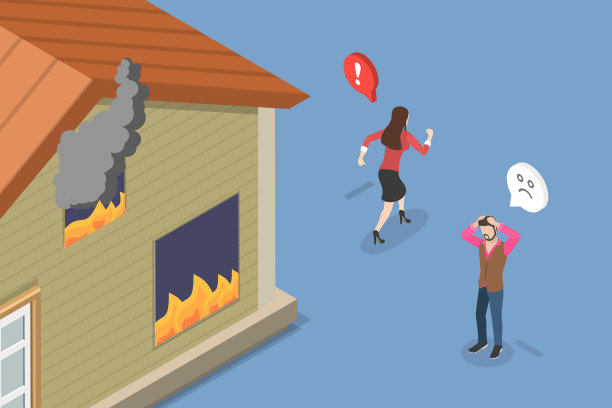 消防安全活动的三维等距平面矢量概念插图图片下载