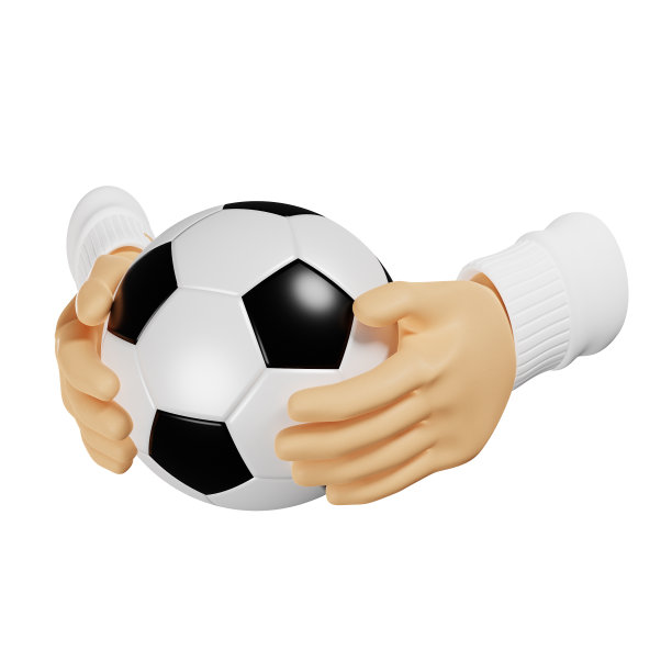 Сartoon 3D手握足球。图片下载