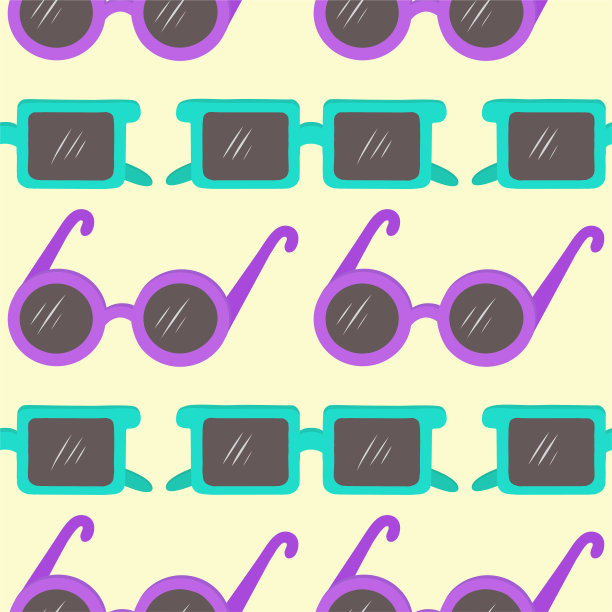 矢量无缝图案与太阳镜。极简风格的时尚背景。海洋和夏季插图。图片下载