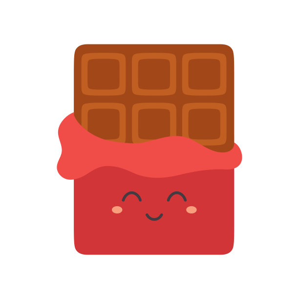 平面矢量插图的巧克力棒字符图片下载