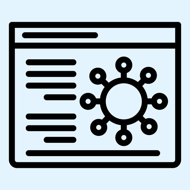 有关冠状病毒的信息网站行图标。白色背景上带有细菌轮廓风格象形文字的电脑显示器。冠状病毒标志移动概念网页设计。矢量图形。图片下载