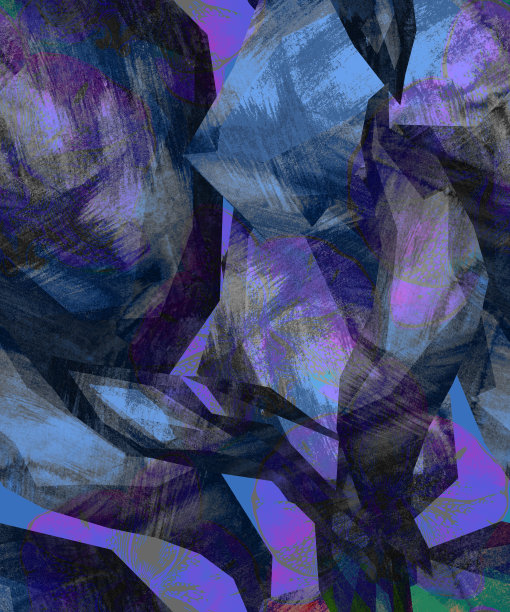 水彩抽象无缝深蓝色背景的当代艺术。图片下载