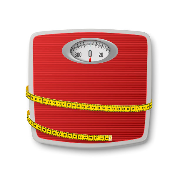 矢量3d现实浴室尺度与测量黄色胶带。浴室体重秤特写孤立。经典复古浴室地板规模设计模板。瘦身的概念，减肥图片下载