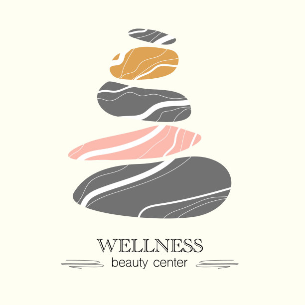 健康平衡卵石石和谐矢量插图。图片下载