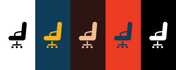 办公椅图标插图孤立矢量符号符号图片下载