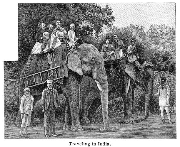 在印度旅行——1898年雕刻黑白图片下载