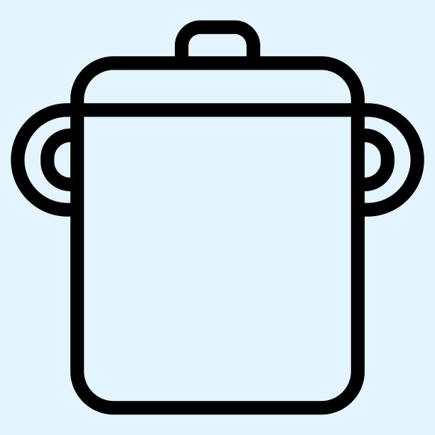 锅线图标。煮食物用的平底锅。家庭风格的厨房矢量设计概念，轮廓风格的象形文字在白色的使用和应用程序。图片下载