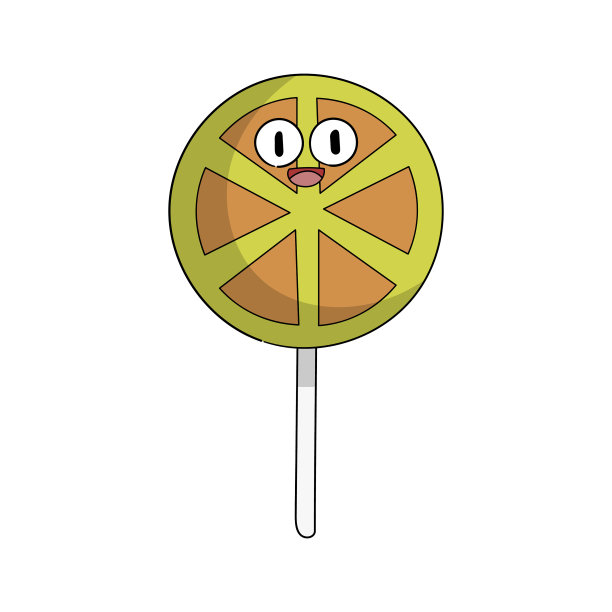 可爱的糖果人物卡通插图图片下载