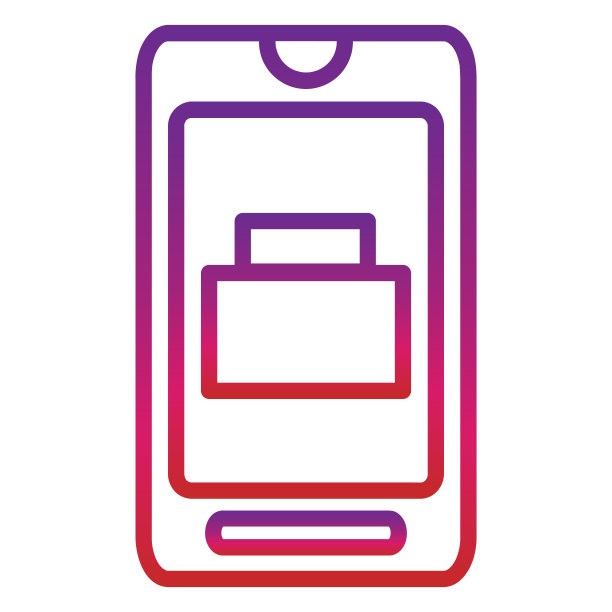 轮廓梯度移动图标隔离在白色背景图片下载