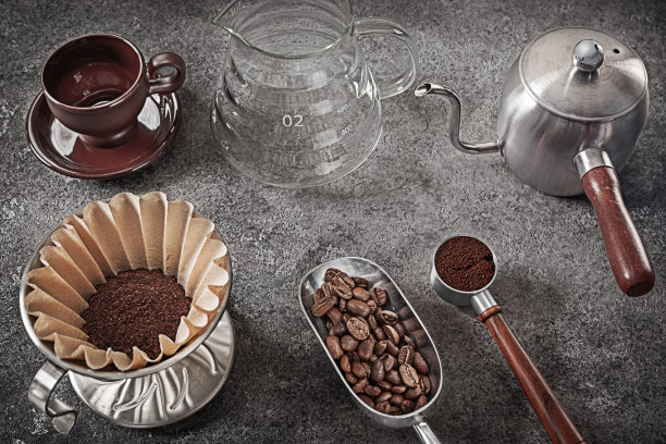 另类咖啡冲泡套装。准备制作新鲜饮料图片下载