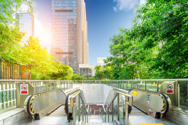 杭州的城市景观和摩天大楼图片下载