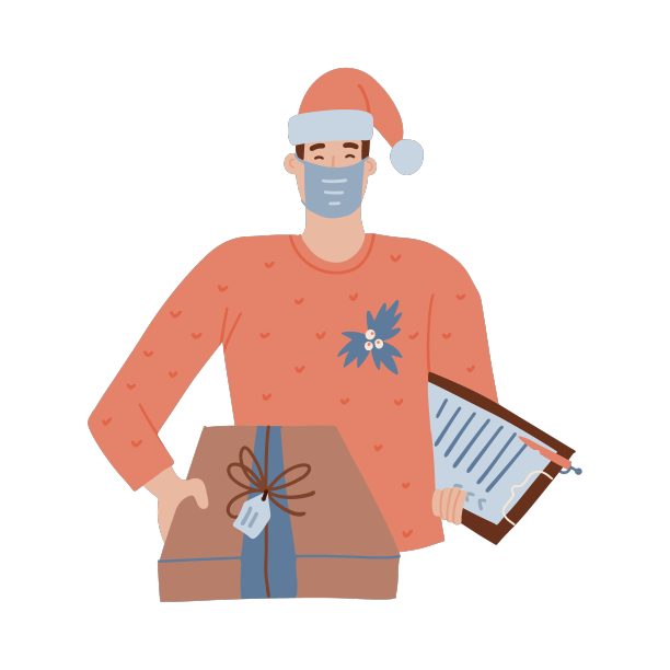 穿着红色衣服的快递员或快递员图片下载