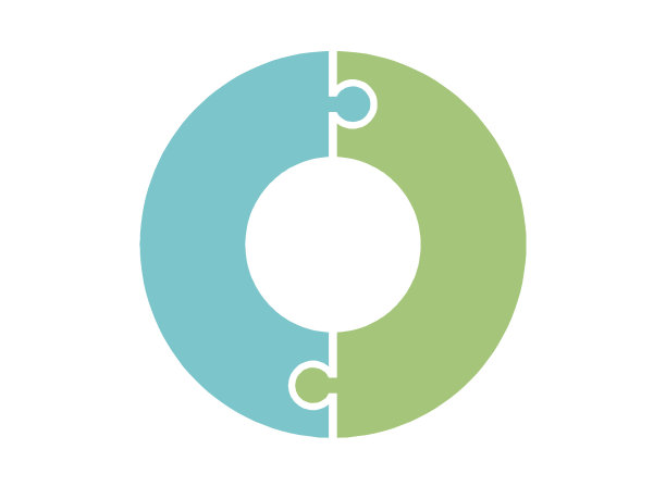 拼图或自闭症拼图块扁平矢量图标，适用于应用和网站图片下载