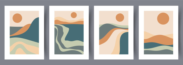 可印刷的墙艺术海报集图片下载