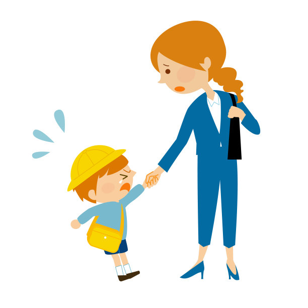 被拒绝上幼儿园而烦恼的母亲图片下载