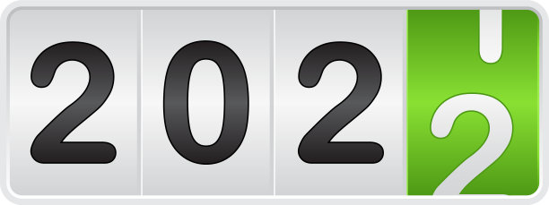 2022年新年背景装饰有里程计计数器。图片下载