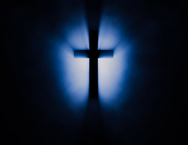 十字与光信仰宗教圣灵基督教启蒙背景图片下载