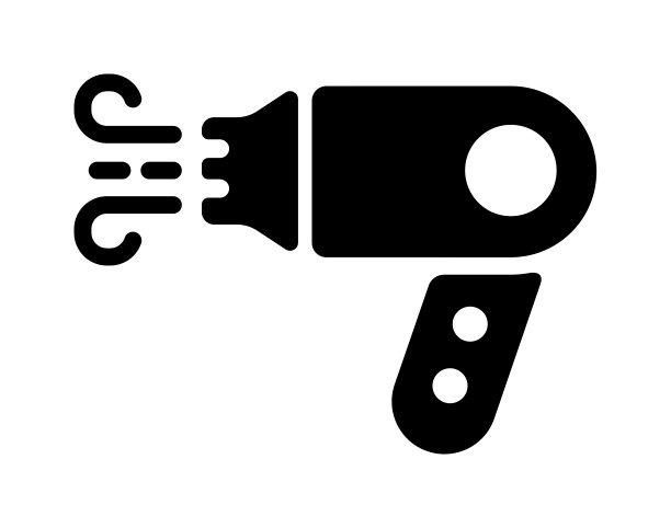 吹风机矢量图标说明图片下载