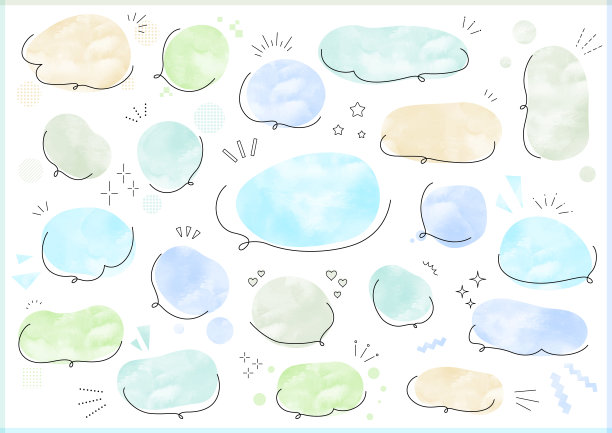 手绘气球套装，语音泡泡，语音泡泡，吹图片下载