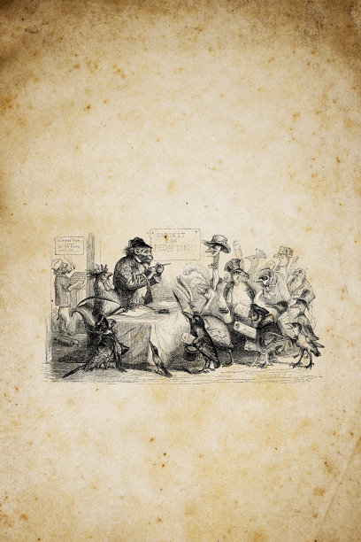 人性化动物插图:排队图片下载