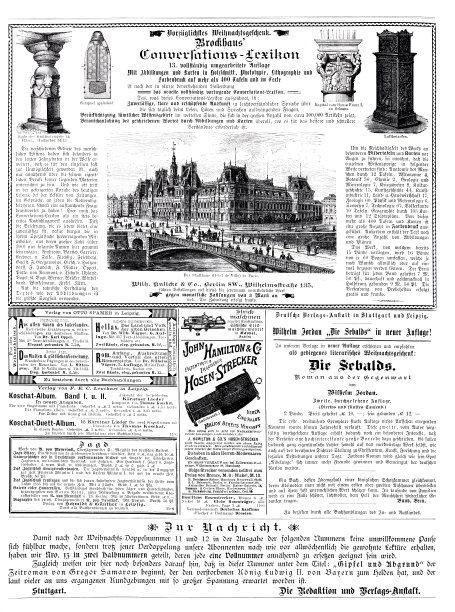 广告在德国杂志1887包括布罗克豪斯，柏林图片下载