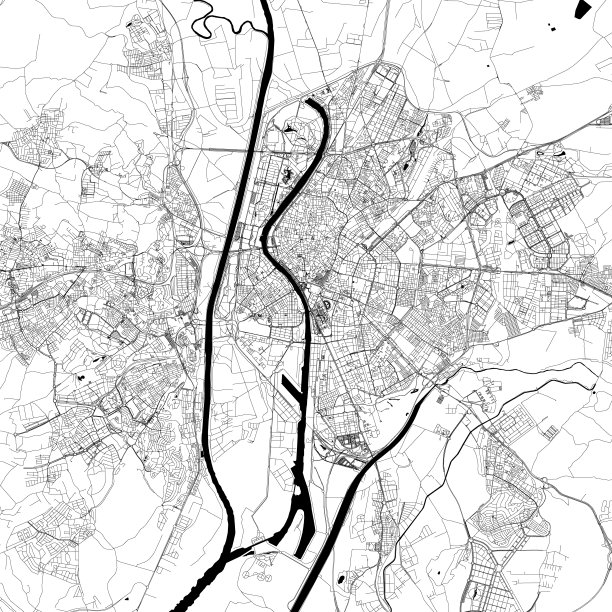 西班牙塞维利亚矢量地图图片下载