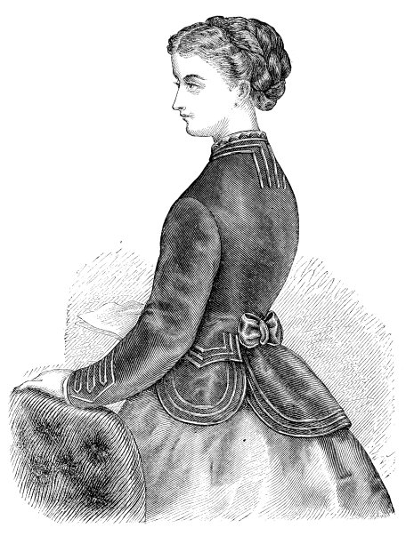 19世纪的时装和发型模特图片下载