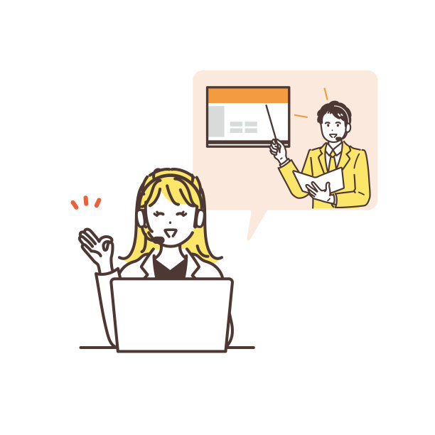 图片说明，一个女人在网上学习课程。图片下载