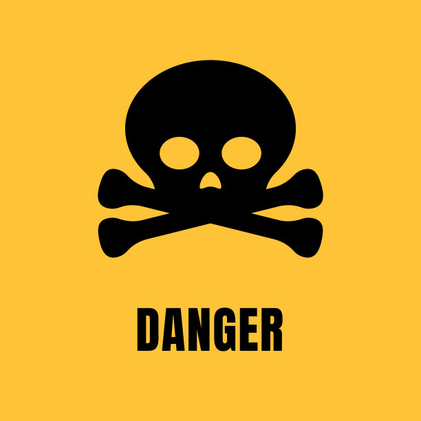 危险人类头骨标志设计图片下载