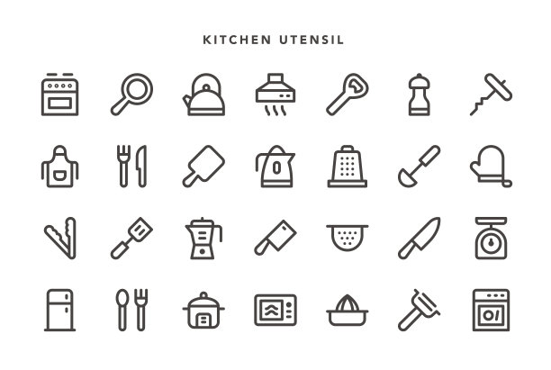 厨房用具的图标图片下载