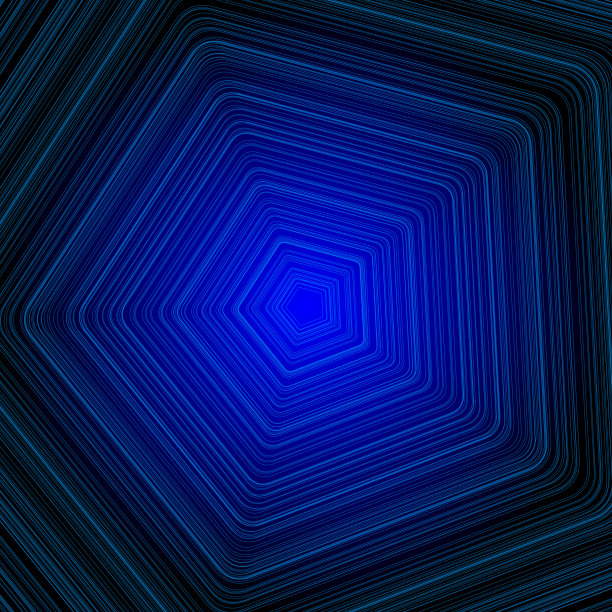 五角大楼形成的墙壁，递减的视角图片下载