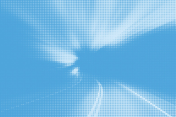 点半色调模式的公路在晚上图片下载