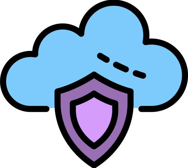 云保护图标颜色轮廓图片下载