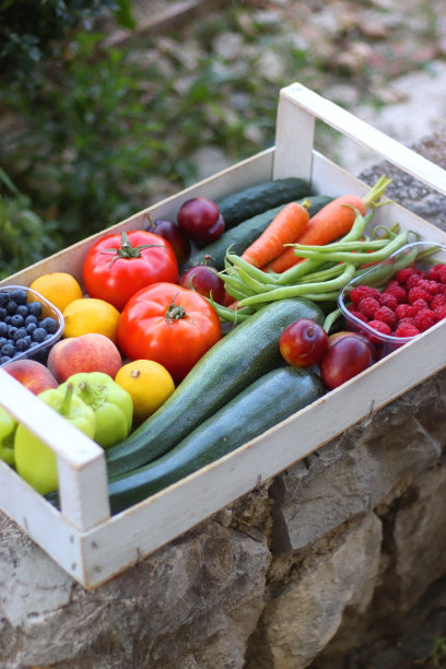 花园里的一箱食物图片下载