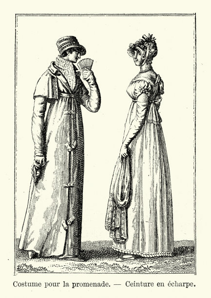 19世纪早期法国妇女的时尚图片下载
