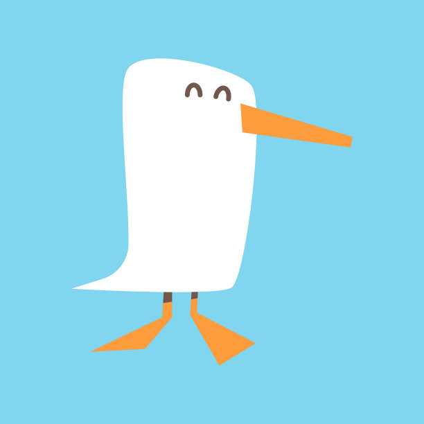 海鸥可爱的插图图片下载