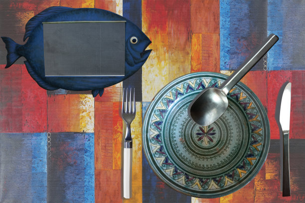 海鲜餐厅设置表汤盘鱼石板菜单图片下载