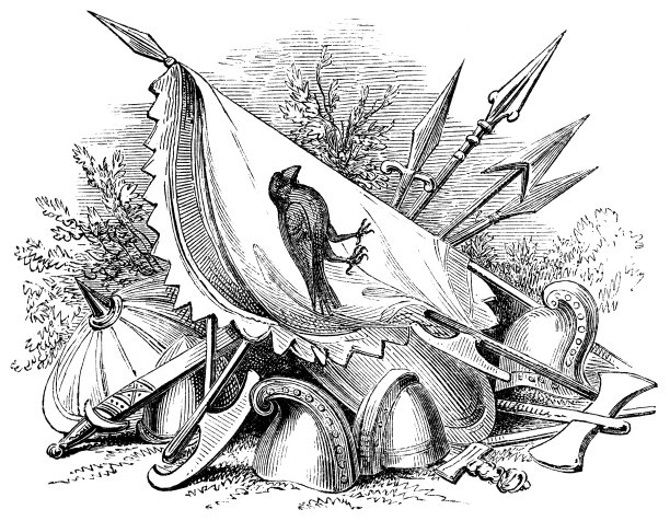 克努特的中世纪丹麦战旗图片下载