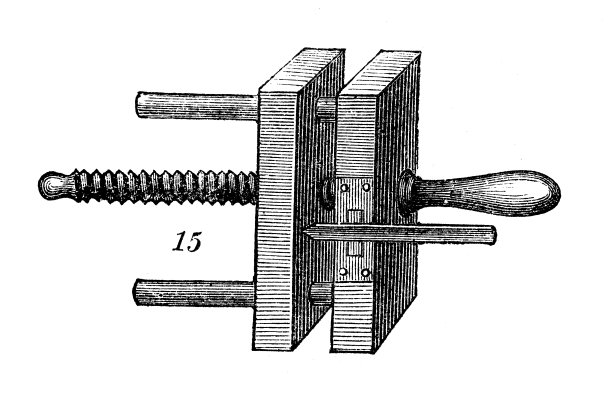 古董插图，应用机械和机械:装订机和附件图片下载