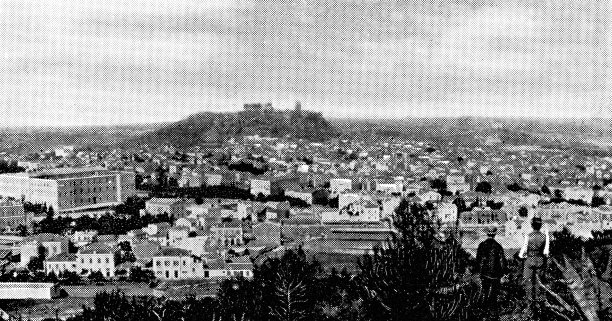 希腊雅典的城市景观——19世纪图片下载