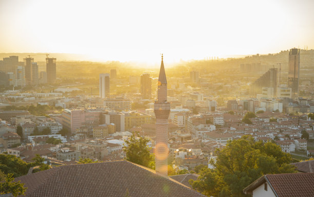 日落时分的安卡拉城图片下载