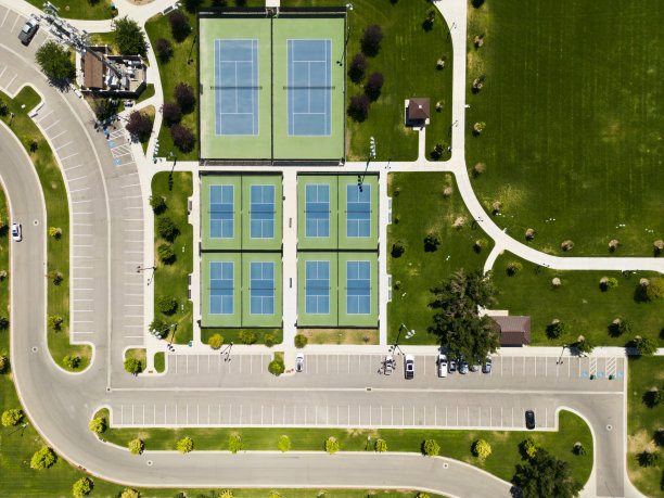 公园匹克球场航拍图片下载