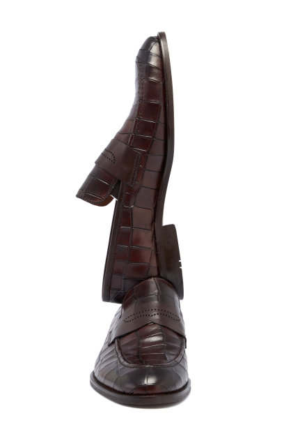 经典的棕色男士皮鞋图片下载